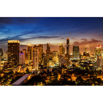 Urban Skyline by Galina Timofeeva - Wrapped Canvas Print