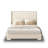 Velvet Upholstered Platform Bed Frame with 58" Tall Headboard-2126146375-2126146429