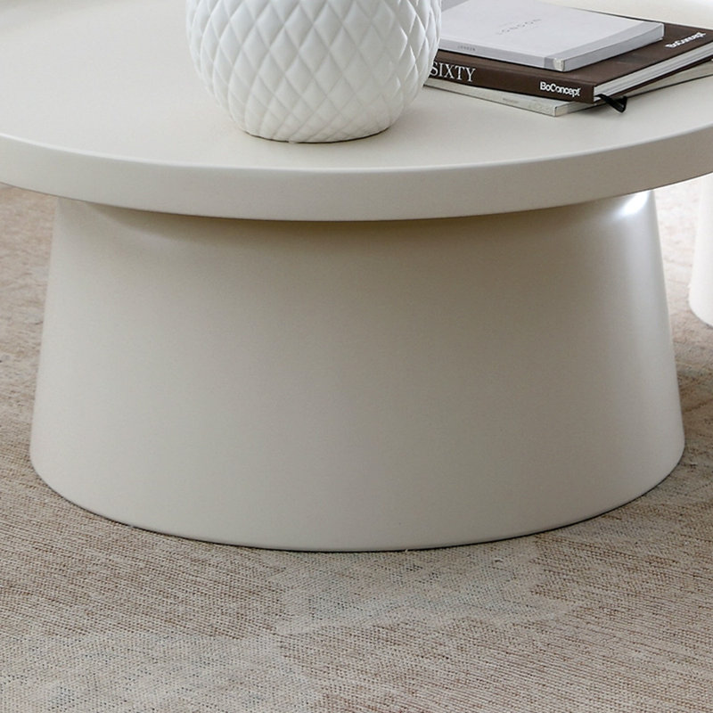 Creamy Mushroom Coffee Table Stylish Durable, Cream