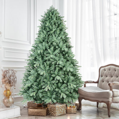 Arbre de Noël 6 pi avec embouts en PE + PVC 1878 - Arbre unique avec branches articulées, assemblage facile, support en métal stable, décoration des Fêtes accrocheuse