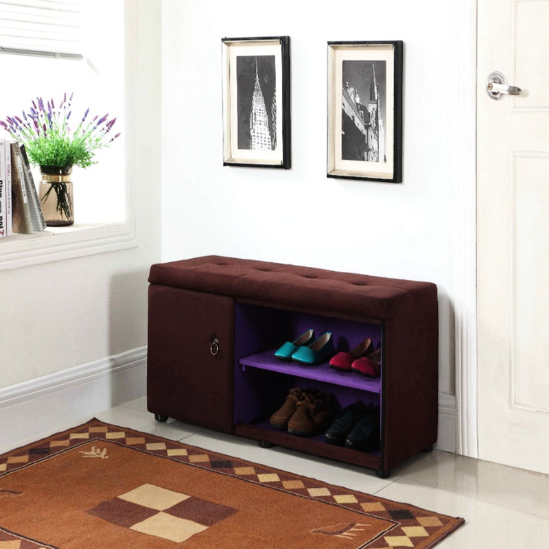Rangement de 18 po de hauteur en brun - Porte-chaussures et intérieur robuste en mousse de fabrication
