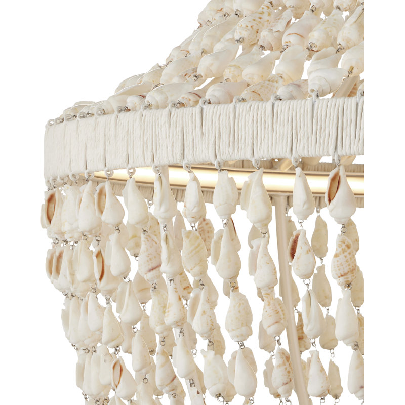 Cybele 2 - Light Shell/Capiz/Wrought Iron LED Chandelier