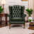 Green Faux Leather