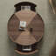 Table basse ronde avec 2 tiroirs de rangement et base robuste-1962053883-1972570554