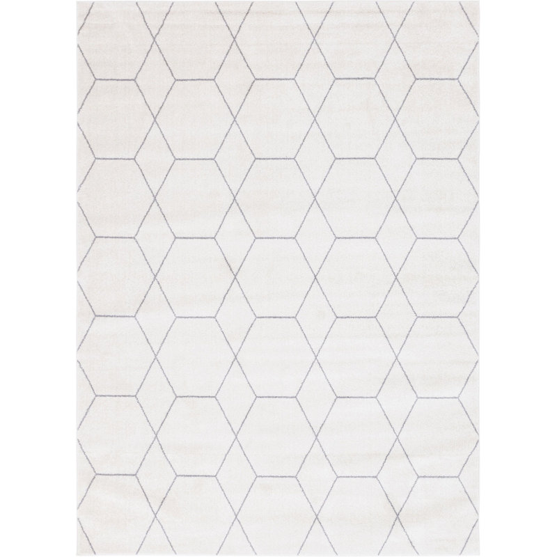 Tapis contemporain Tellaro de couleur crème, Rectangle 8 pi x 11 pi