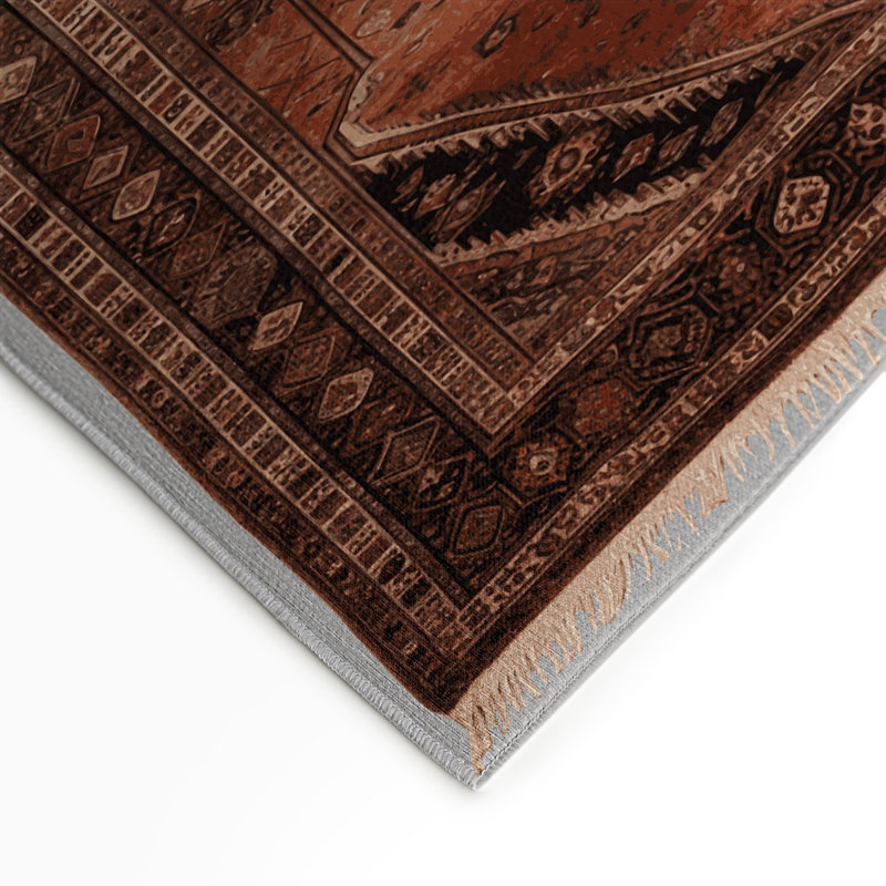 Turkish Brown Indoor and Outdoor Area Rug, Rectangle 3' x 5'