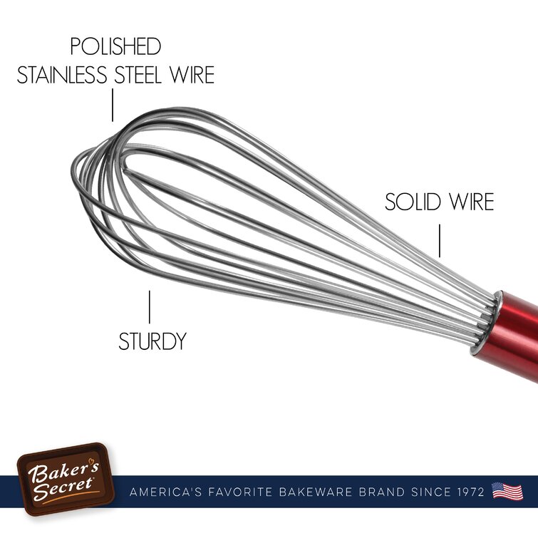 Baker's Secret Stainless Steel Whisk, 15