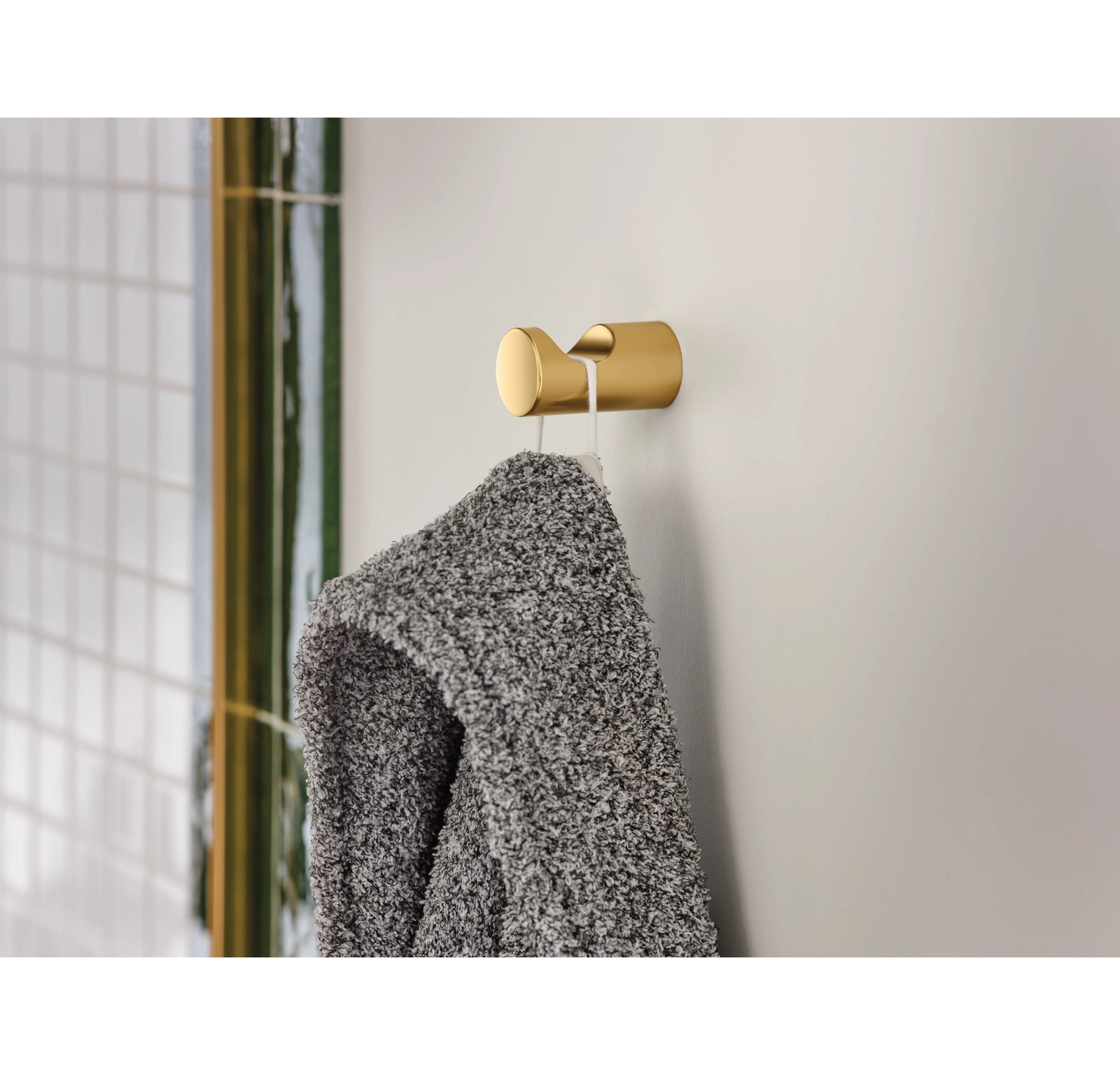 Align Wall-Mounted Robe Hook, Brushed Gold