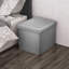 Elijahray 30cm Wide Square Solid Colour Ottoman with Storage-232866263