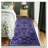 Runner Rug 2.6X8 Blue, Floral Non-Slip Washable -Thin Soft Indoor Carpet, Stain Resistant Rug For Hallway Entryway Kitchen Laundry Bathroom Dorm-16880973