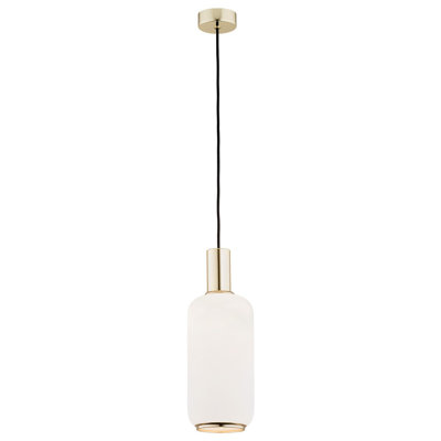 Gourley 1 - Light White/Gold Single Pendant