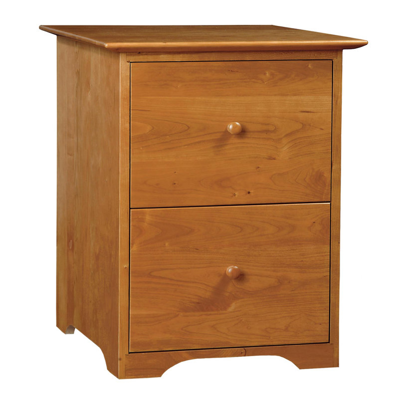 Sarah 2 - Drawer Solid Wood File Cabinet, Natural Cherry