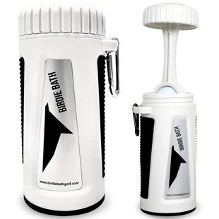 Birdie Golf: Birdie Bath - Golf Ball Washer, Personal Portable Water Cleaner, 7.65" x 3.75", Durable Bristles, Attachable Clip, Sports Accessory