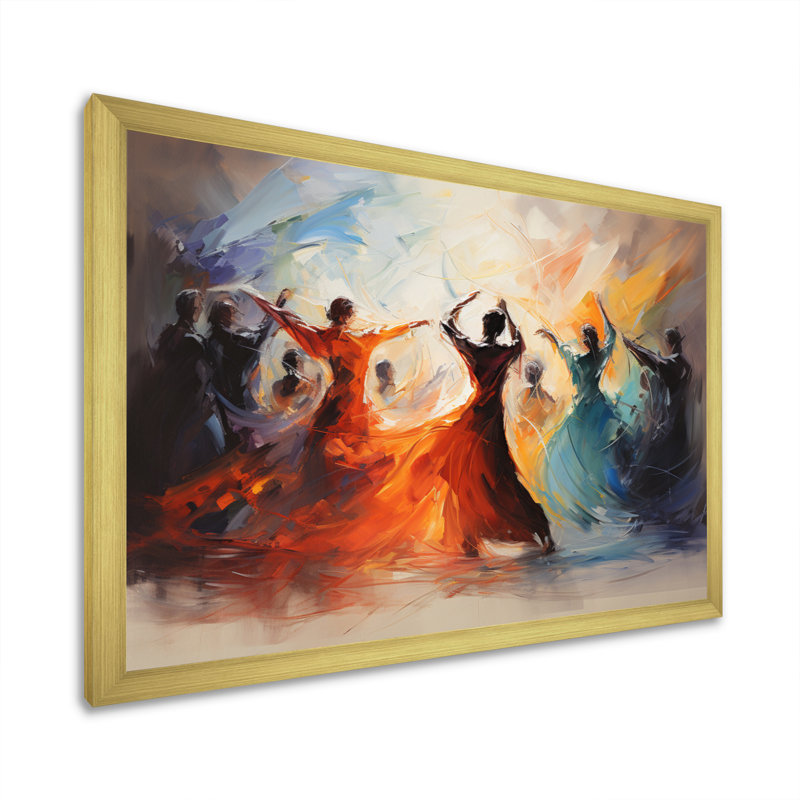Soulful Dancing I - Dance Canvas Print, Gold Picture Framed, 24" H x 32" W x 1" D