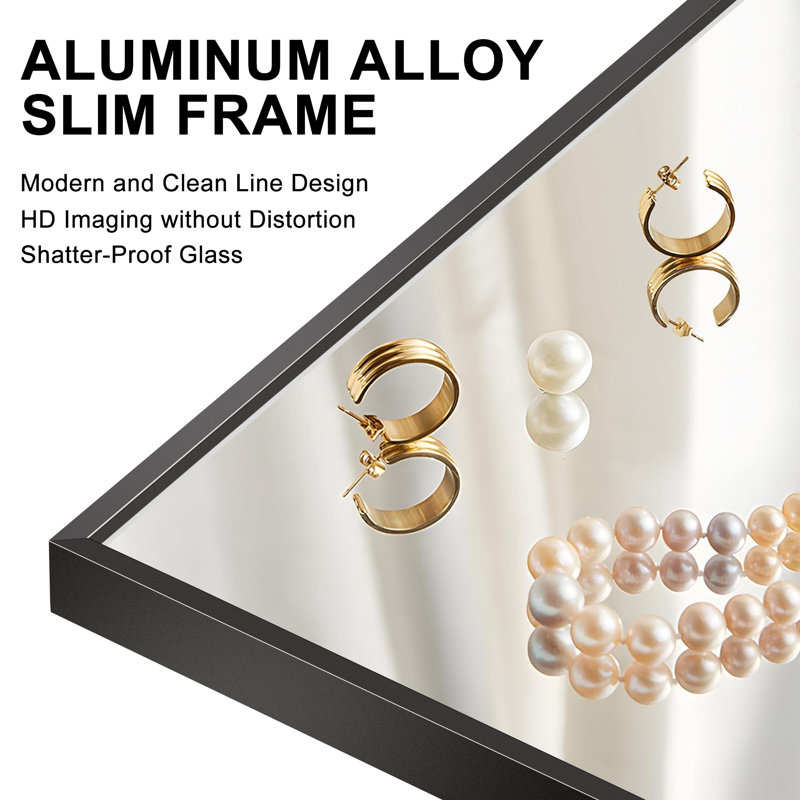 Mallex Oversized Full Length Rectangle Aluminum Floor Mirror Gym Mirror