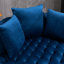 Siège de salon en velours bleu, fauteuil d'appoint moderne avec mousse-646754764-646754756