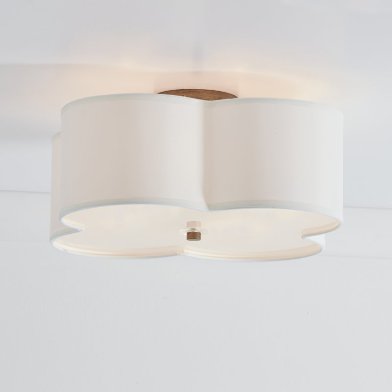 Plafonnier semi-encastré géométrique de style unique et audacieux Tangela, H 8,25 po x l 18 po