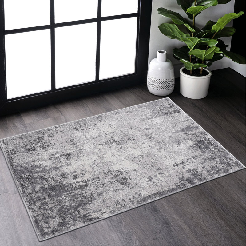 Tapis abstrait tissé à la main et tissé à la main 2 x 3