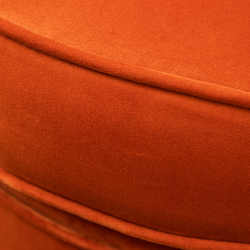 Chaise de bureau pivotante moderne en velours orange - Fonctionnelle et élégante, Orange
