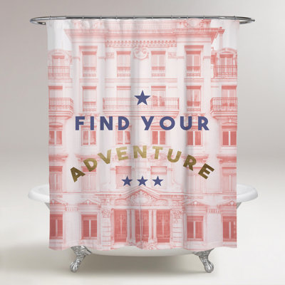 Rideau de douche simple find your adventure Mcadams