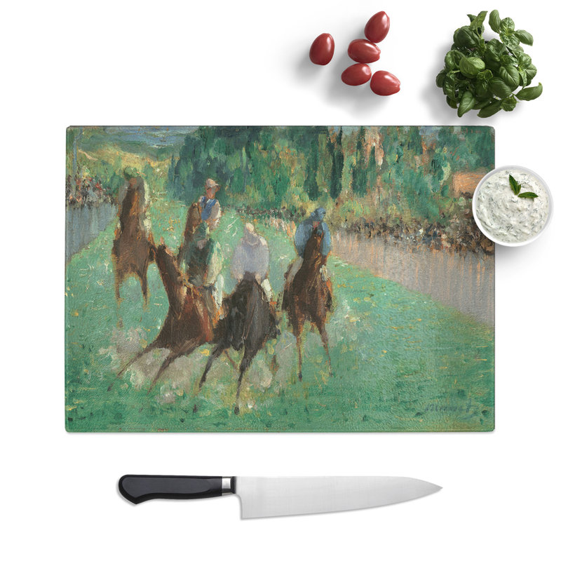 At the Races by Edouard Manet Chopping Board, 0.4cm H x 20cm W x 29cm L