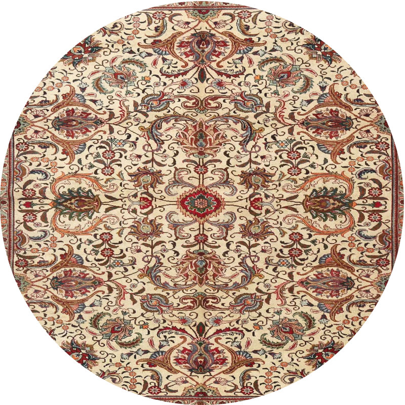 Tapis oriental tissé à la machine Cliford, Rond 7 pi