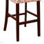 Tabouret en bois avec revêtement en tissu