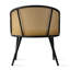 Chaise d'appoint Modern Cane avec dossier en rotin de plastique