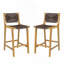 Tabouret de bar d'extérieur en bois d'acacia - Teck
