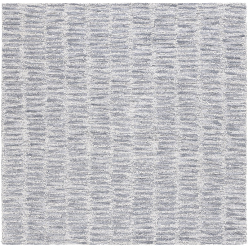 Tapis en laine / coton touffeté à la main Jenaveve, Carré 6 pi