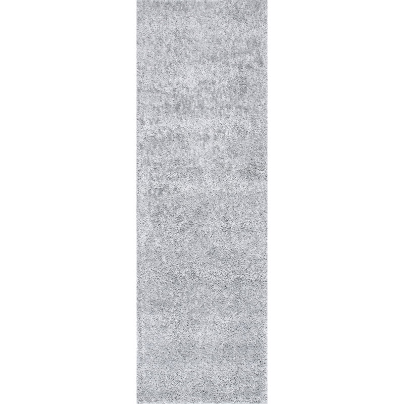 Tapis à poils longs contemporain Marleen, Tapis de couloir 2 pi 6 po x 16 pi