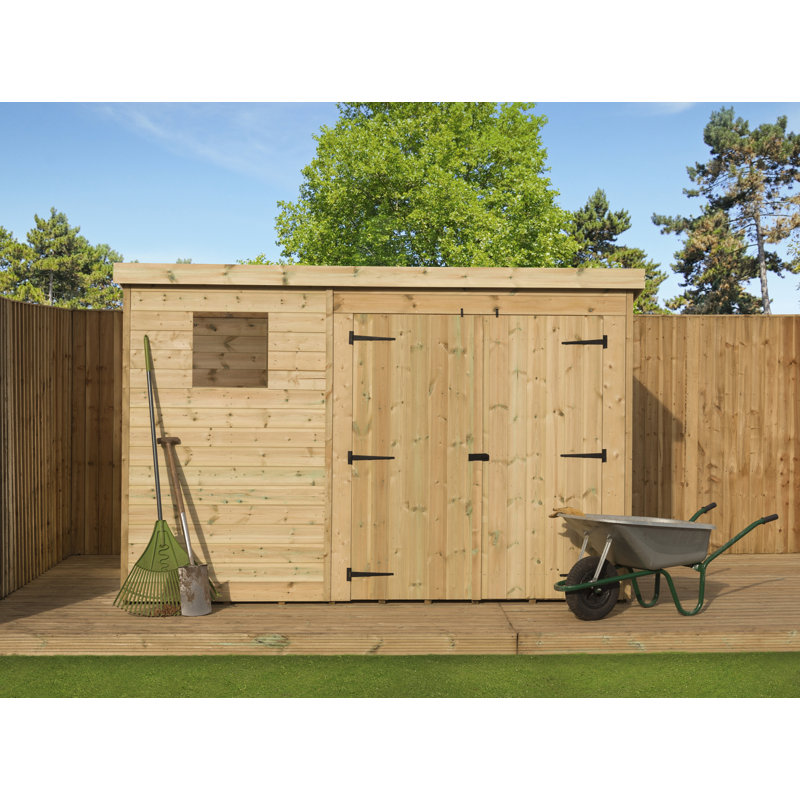 Shiplap Pent Wooden Shed, 10ft. W x 8ft. D
