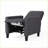 Recliners, Contemporary Charcoal Gray Fabric Push Back, Low Profile for Small Spaces | Smoke | Fabric-1092917331