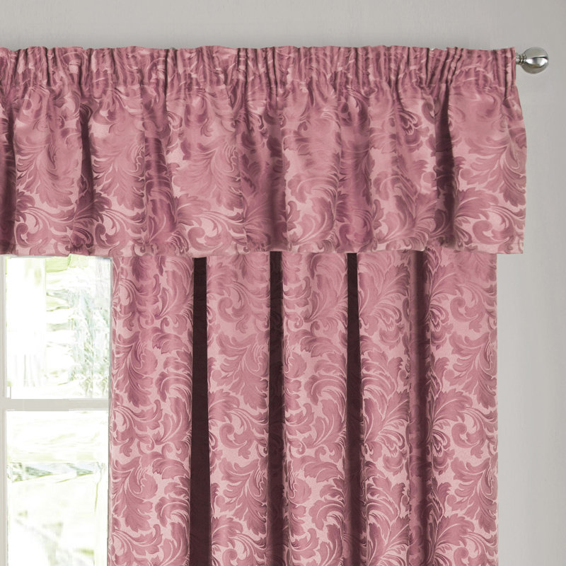 Aliska Floral Window Pelmet, 335cm Width x 41cm Drop, Pink