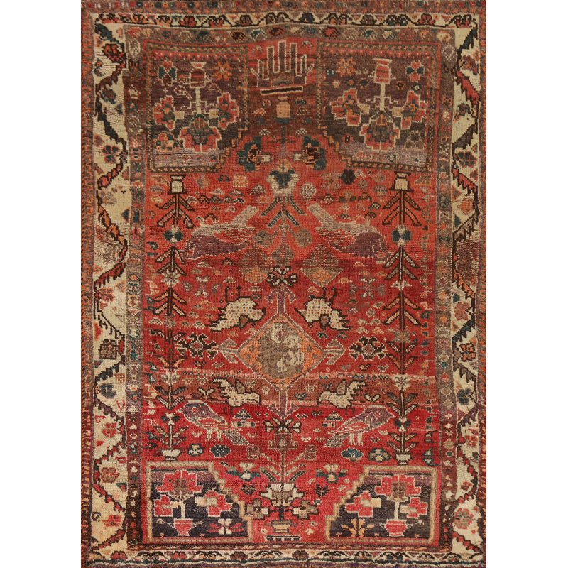 Tapis traditionnel tribal animaux 4 x 6