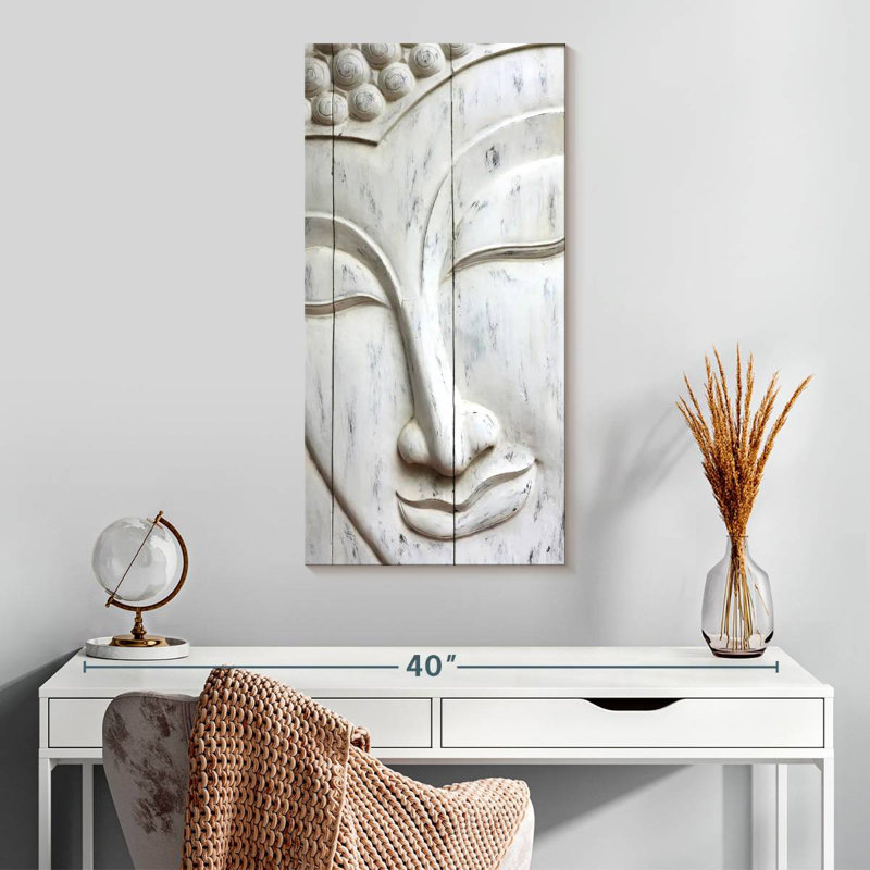 Thai Style Buddha Carving, 30" H x 15" W