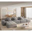 Canapé modulaire moderne capitonné de 6 pièces avec 6 coussins pour des combinaisons flexibles et un salon confortable-528581592