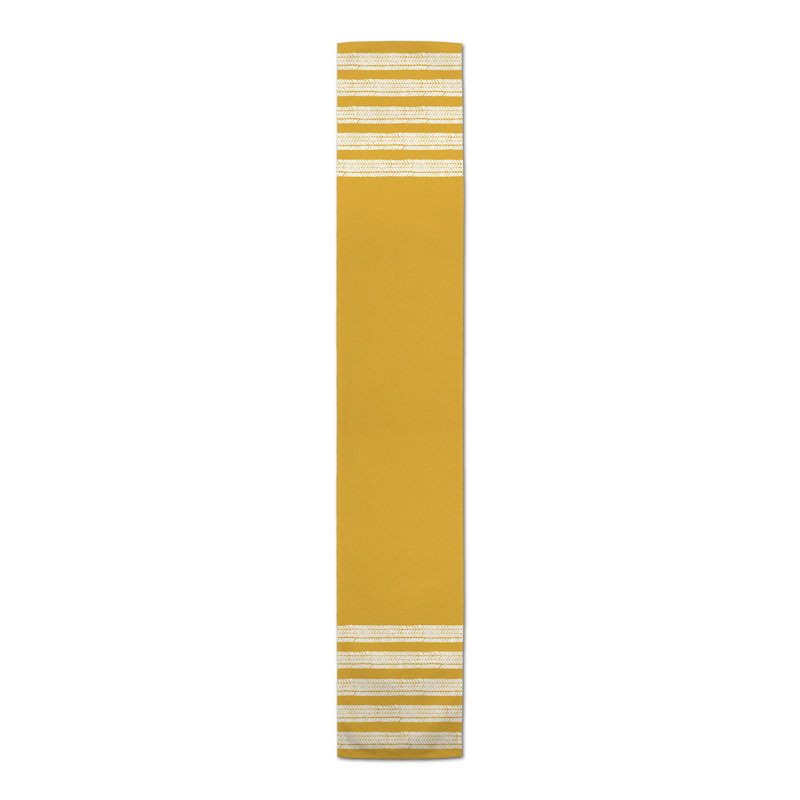 Chemin de table Kubiak, 72 po x 16 po, Jaune
