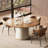 Cathelijn Brui 59.05" Round Dining Table for 4-8 People, Modern Wood Kitchen Table