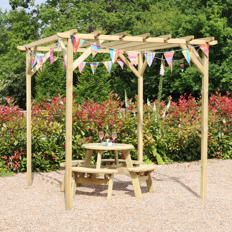 2.4m x 2.4m Solid Wood Pergola