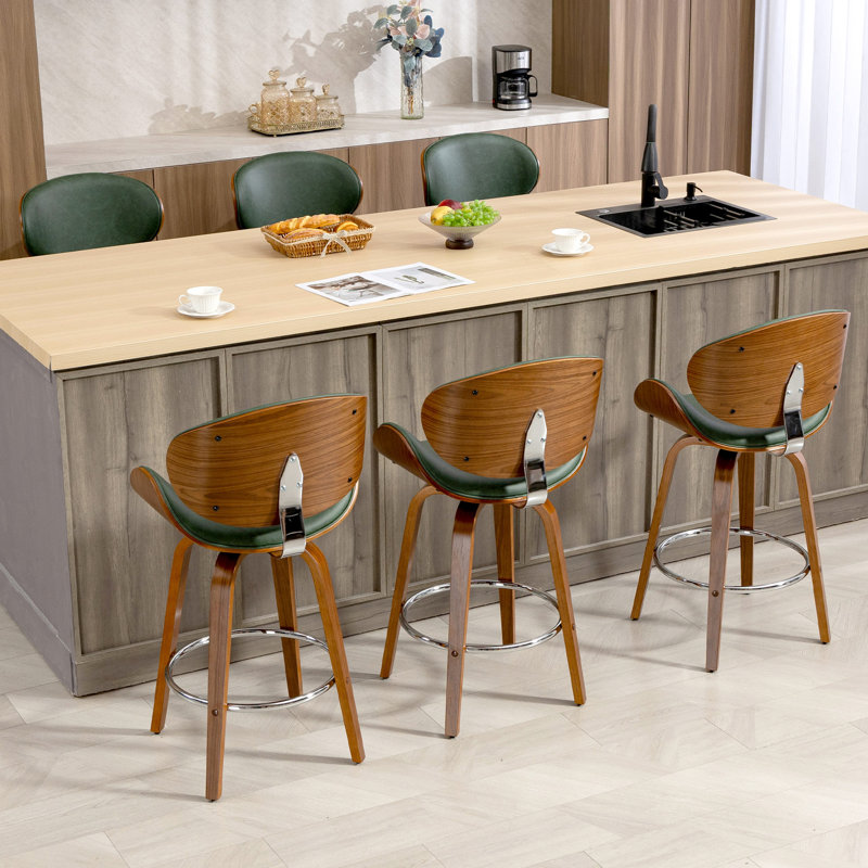 Tabouret de bar et de comptoir pivotant 26 po (ensemble de 6), 6, Vert