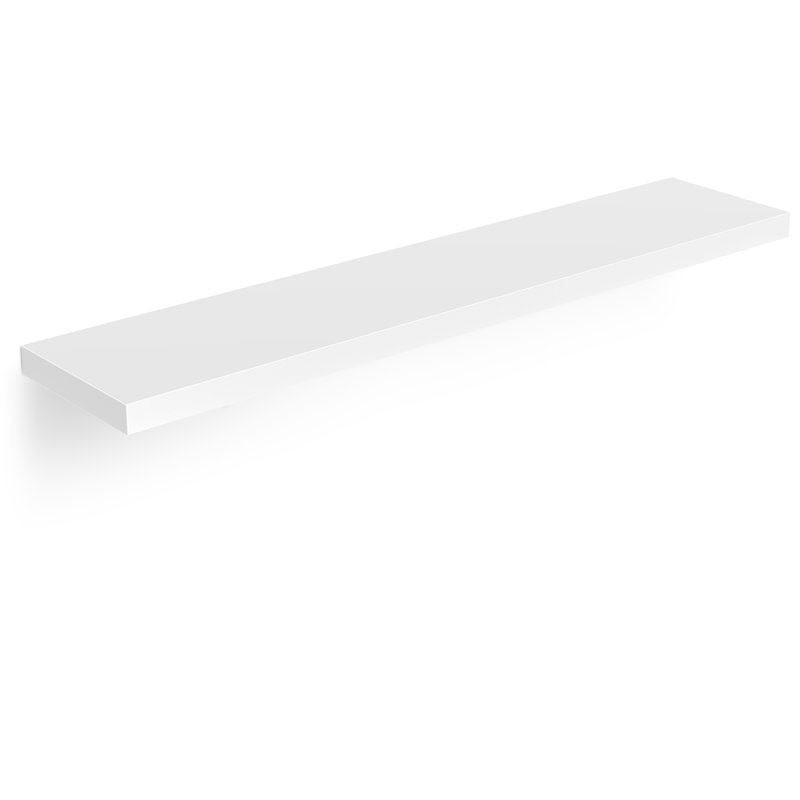 Mehta Floating Shelf, Matte White, 3.8cm H x 70cm W x 23cm D