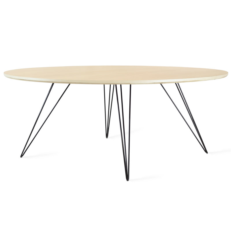 Table basse Williams, H 18 po x l 54 po x P 46 po, Noir, Érable
