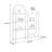 Arched Metal Frame Wood Display Shelf