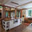 6-Light Rectangle Walnut Wood Rotatable LED Flush Mount Spotlight