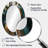 Gold And Green Marbled Euphoria I - Gold Modern Oval Wall Mirror-2062341489