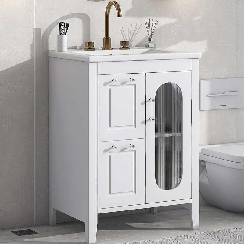 Ensemble de meuble-lavabo simple avec comptoir Meti 24