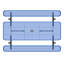 96 "Tables de pique-nique rectangulaires bleues