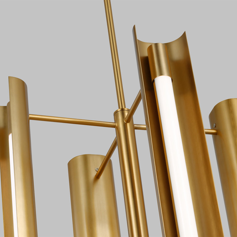 Dimmable LED Bath Bar, Burnished Brass