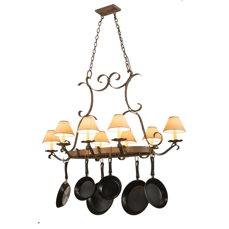 8 Light Pot Rack